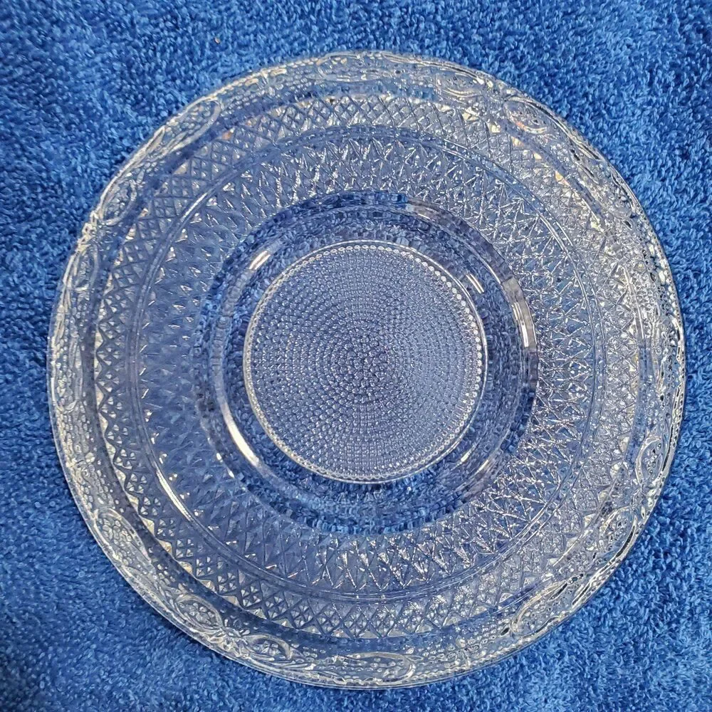 Malaysia clear glass dessert plate